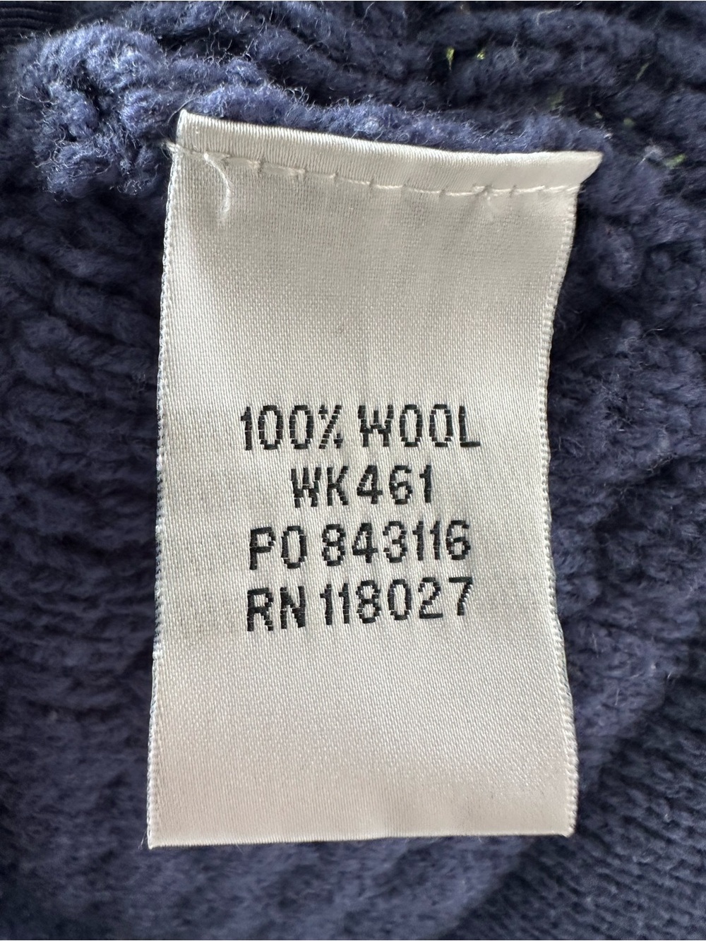 Boden Navy Blue Button-Up Knit Cardigan 100% Wool - Picture 5 of 6
